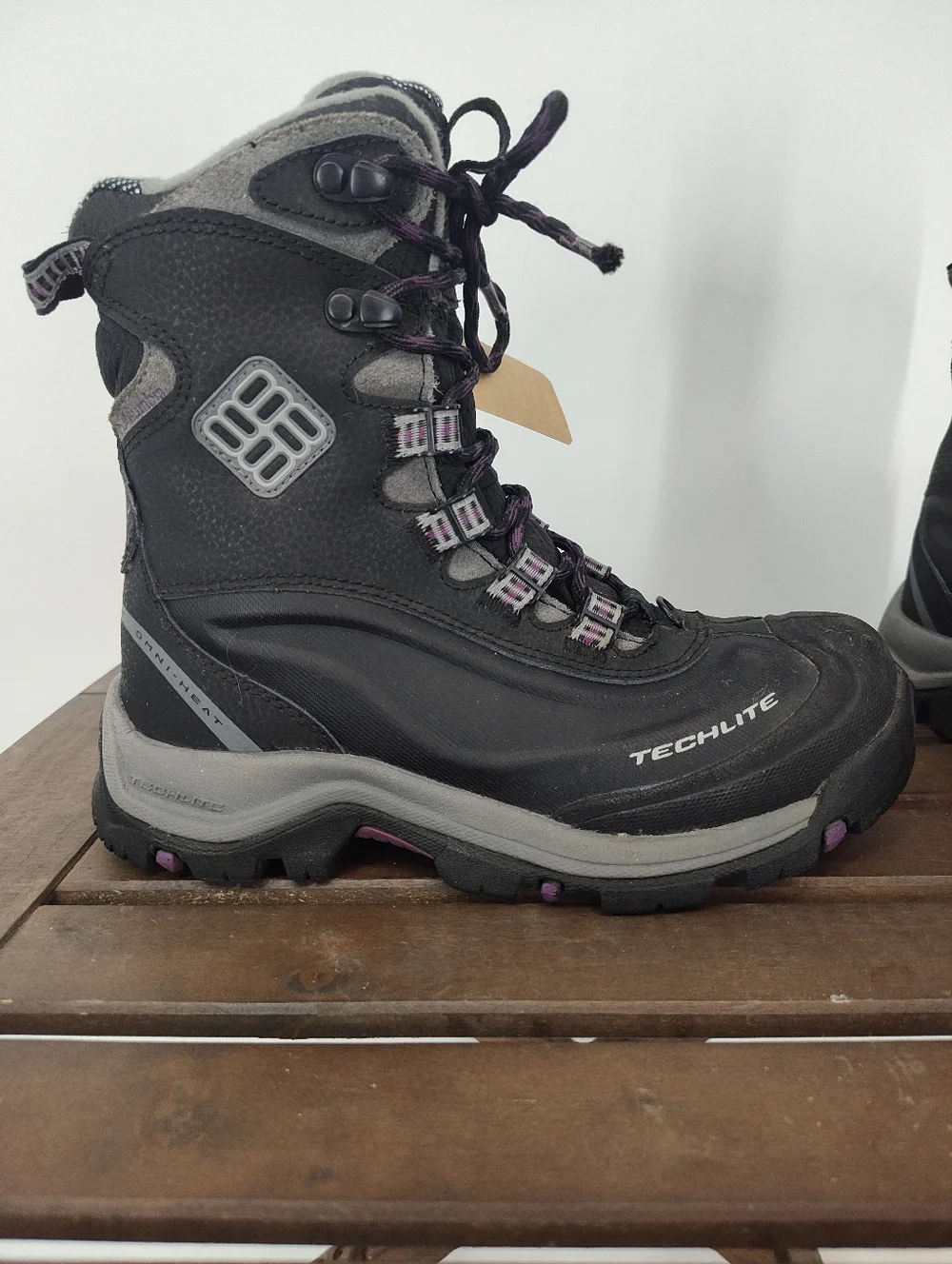 Columbia Women’s Black Techlite Omni-Heat Winter Boots - Waterproof Size 5.5